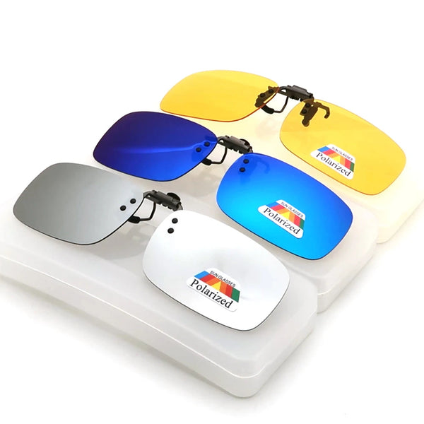 🕶️ Mirror Blue Flip-Up Clip-On Sunglasses – Style Meets Innovation for Effortless Eye Protection