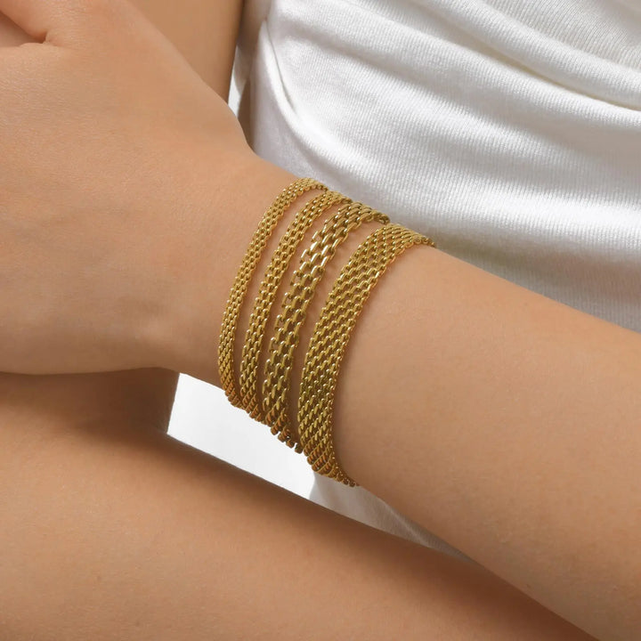 Gold Link Chain Bracelet for Women-Giltoria