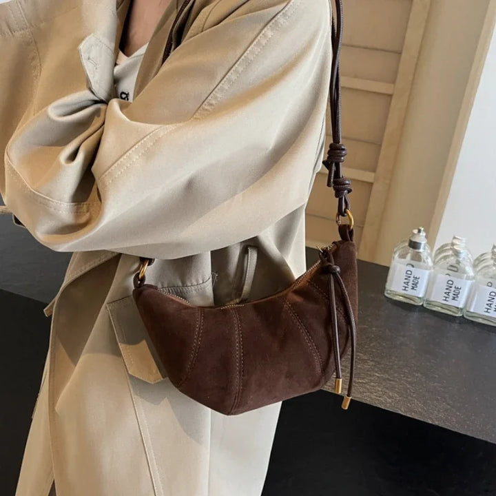 Fashion Solid Color Velvet Handbag-Giltoria