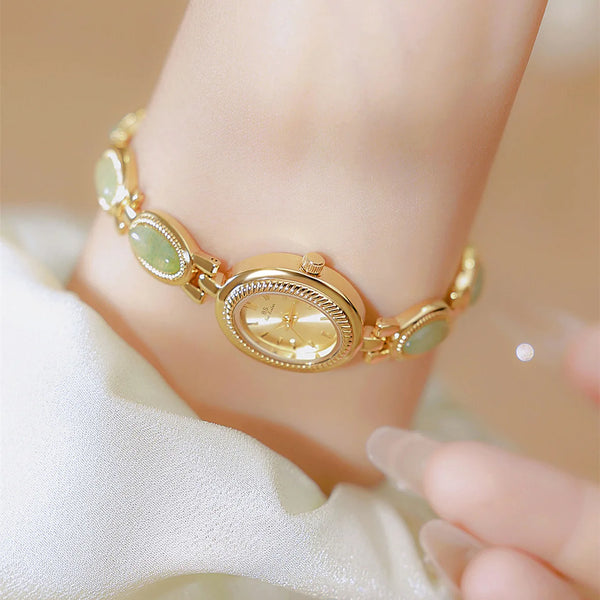 Luxury Women’s Bracelet Watch with Hotan Jade-Giltoria