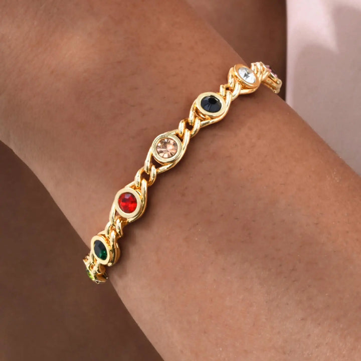 Dainty CZ Stone Bracelet for Women-Giltoria