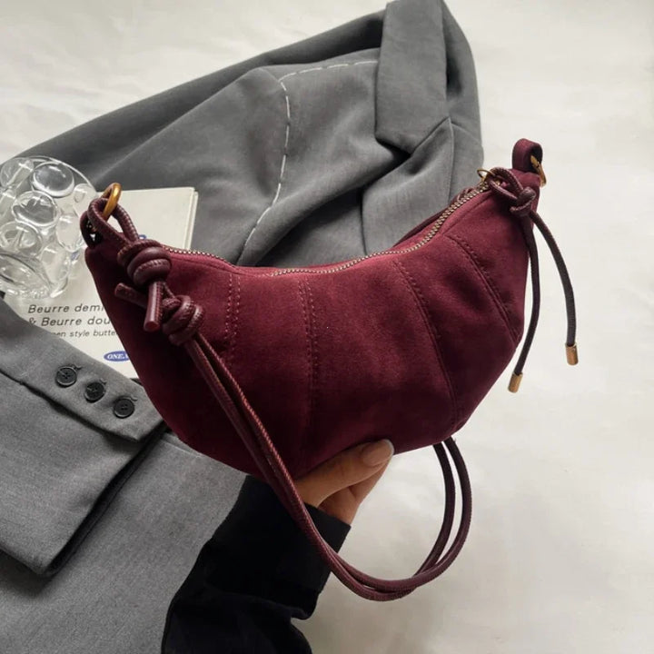 Fashion Solid Color Velvet Handbag-Giltoria