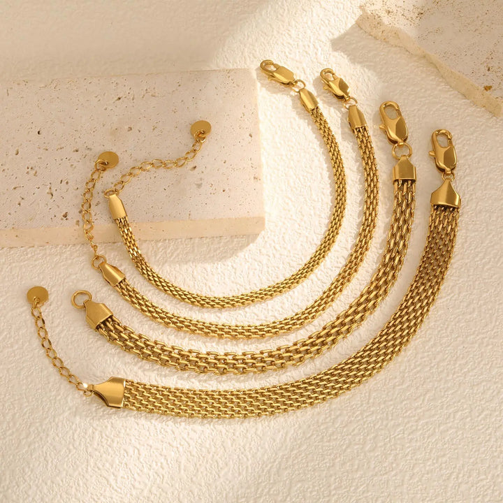 Gold Link Chain Bracelet for Women-Giltoria