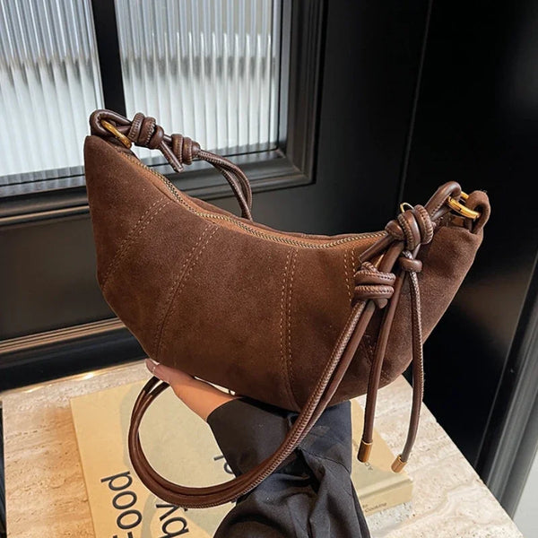 Fashion Solid Color Velvet Handbag-Giltoria