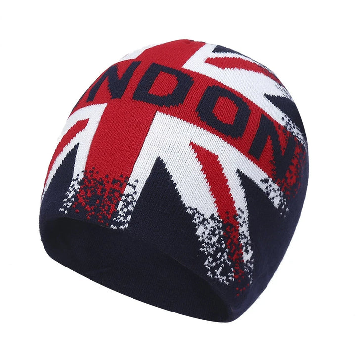 England Flag Knitted Winter Beanie-Giltoria