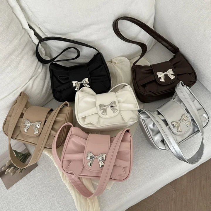 Trendy Bow Shoulder Handbag for Women-Giltoria