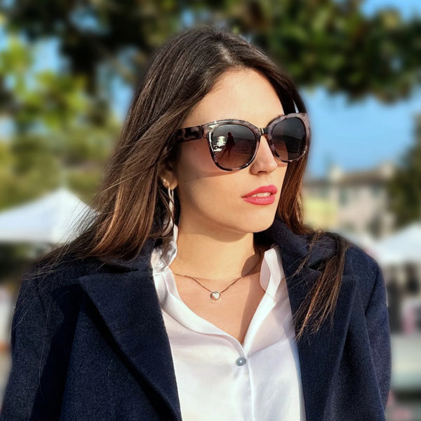 Retro Oversized Cateye Sunglasses Women-Giltoria