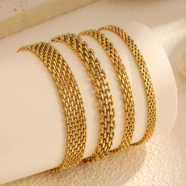 Gold Link Chain Bracelet for Women-Giltoria