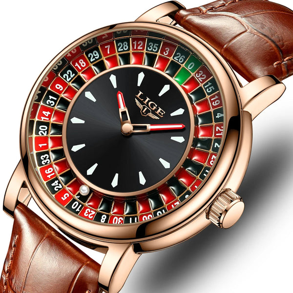⌚ Brown Leather Men’s Watch – Classic Elegance Meets Everyday Reliability