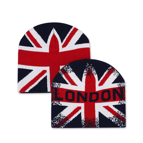 England Flag Knitted Winter Beanie-Giltoria